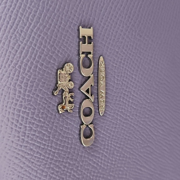 NWT Coach Light Violet Madi Crossgrain Leather Crossbody Bag 💜🩶🎁 - Picture 4 of 17